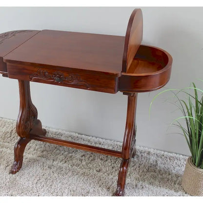 Windsor Carved Writing Table with Drawers