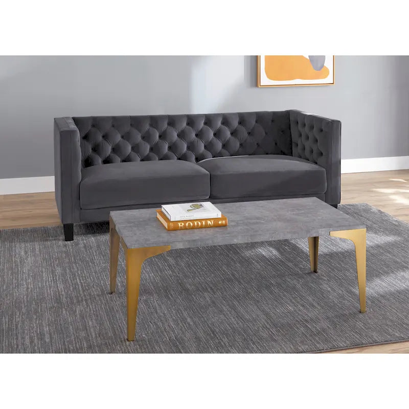 Lifestorey Modern Chesterfield Back Sofa