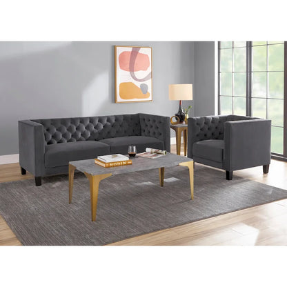 Lifestorey Modern Chesterfield Back Sofa