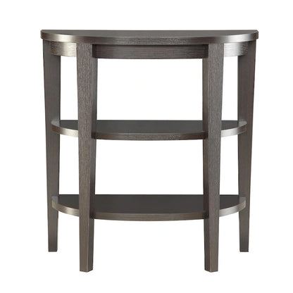 Convenience Concepts Newport Half-Circle Console Table with Shelves