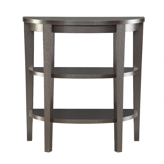Convenience Concepts Newport Half-Circle Console Table with Shelves
