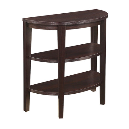 Convenience Concepts Newport Half-Circle Console Table with Shelves