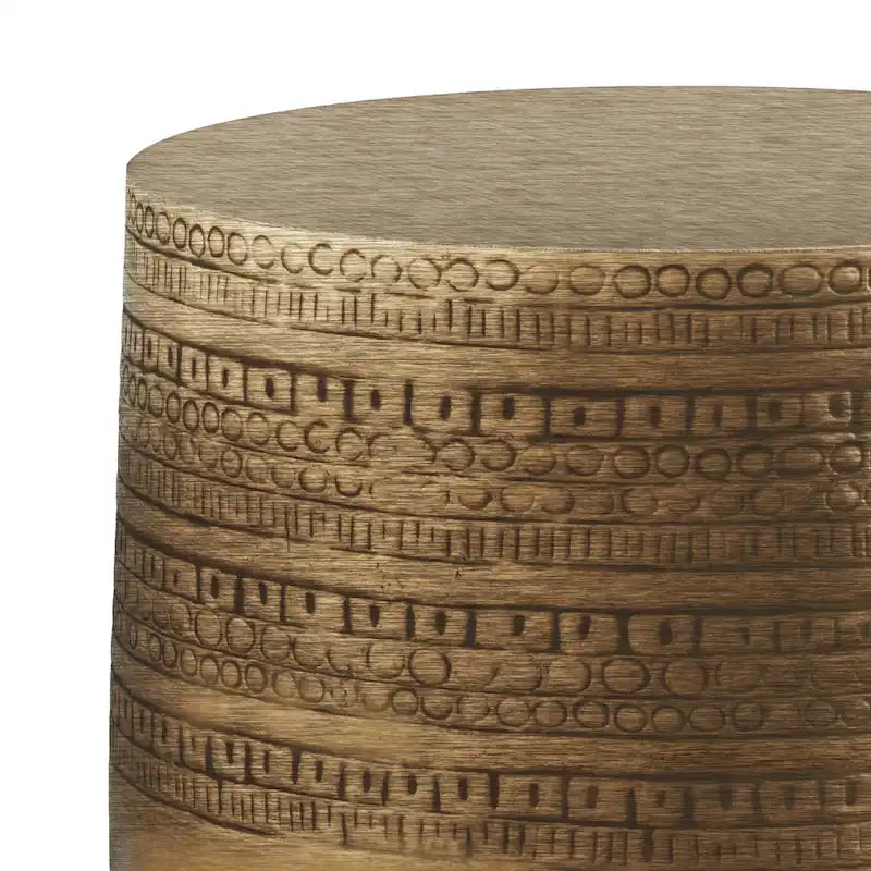 WYNDENHALL Jean 15  Wide Tribal Pattern Metal Accent Table & Assembled - 15 w x 15  d x 20  h