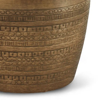 WYNDENHALL Jean 15  Wide Tribal Pattern Metal Accent Table & Assembled - 15 w x 15  d x 20  h