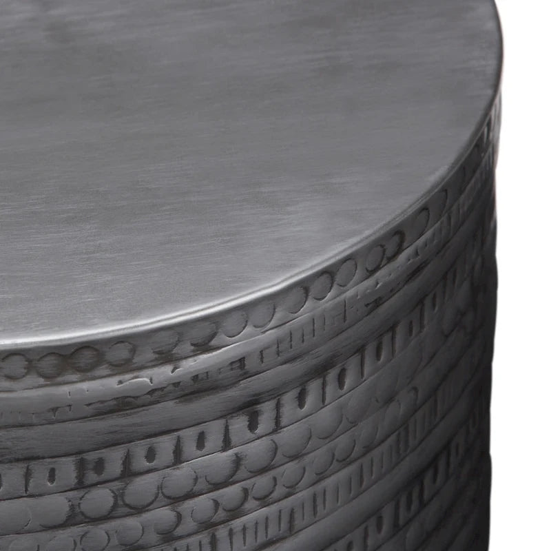 WYNDENHALL Jean 15  Wide Tribal Pattern Metal Accent Table & Assembled - 15 w x 15  d x 20  h