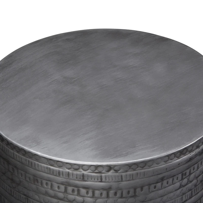 WYNDENHALL Jean 15  Wide Tribal Pattern Metal Accent Table & Assembled - 15 w x 15  d x 20  h