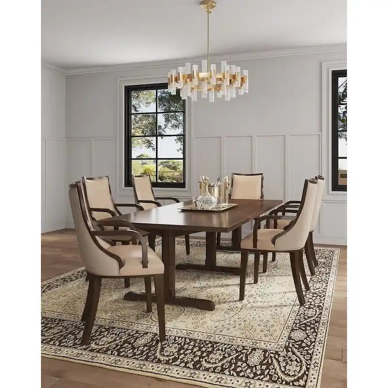 Manhattan Comfort Grand Faux Leather Dining Armchair