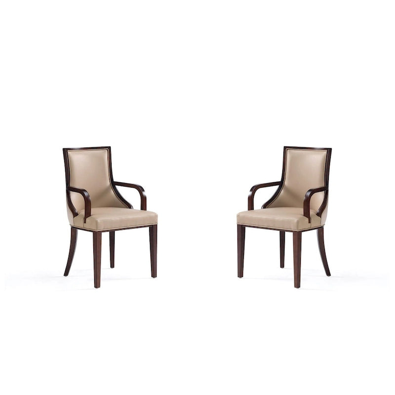 Manhattan Comfort Grand Faux Leather Dining Armchair