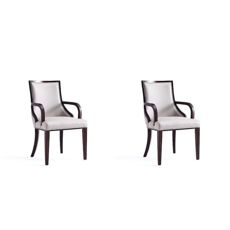 Manhattan Comfort Grand Faux Leather Dining Armchair