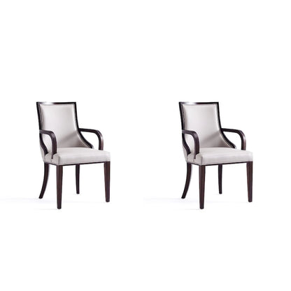 Manhattan Comfort Grand Faux Leather Dining Armchair