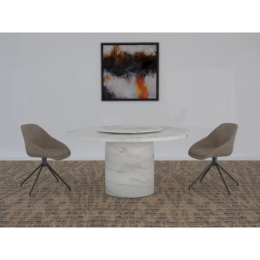 60  Marble Dining Table - option for  Lazy Susan  available