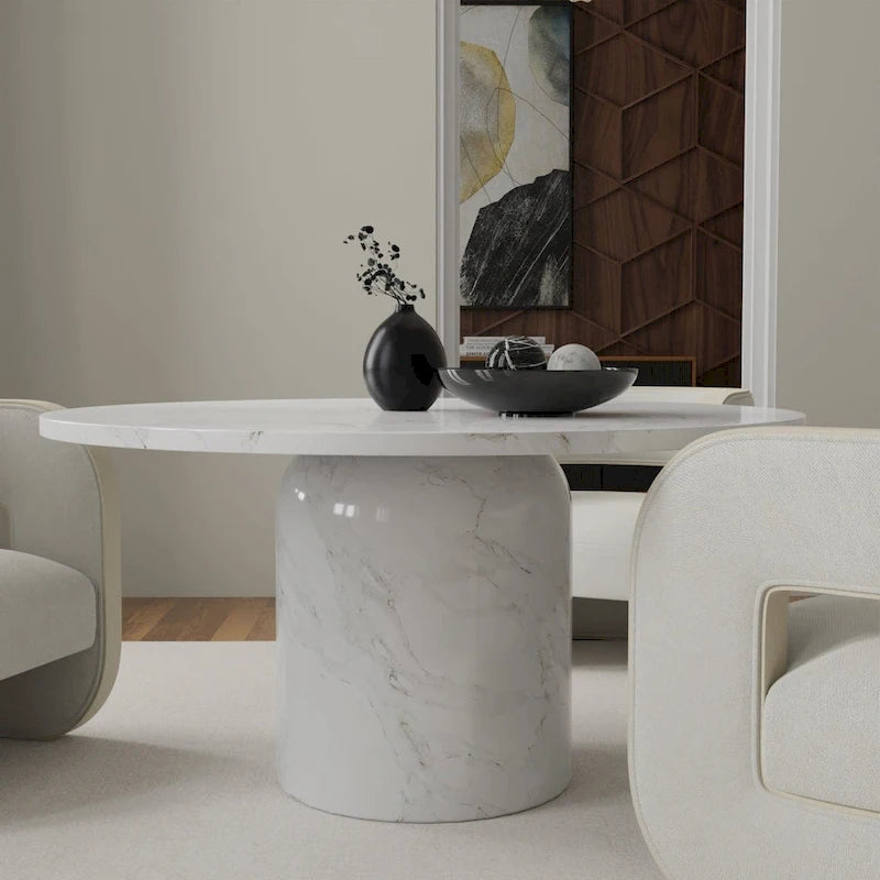 60  Marble Dining Table - option for  Lazy Susan  available