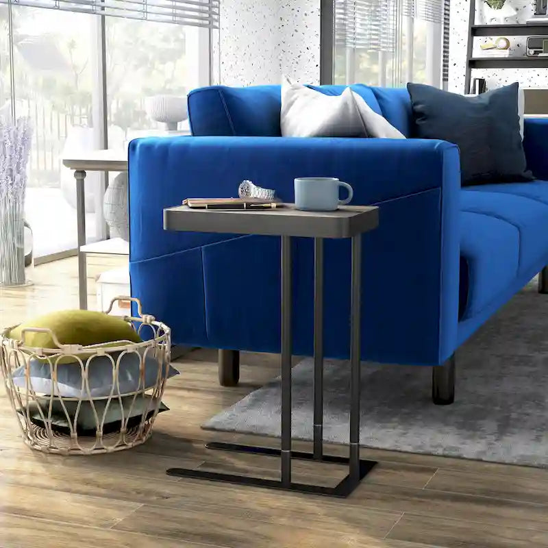 Schofield Industrial 20-inch Metal C-Shape Slide-open Top Side Table by Furniture of America