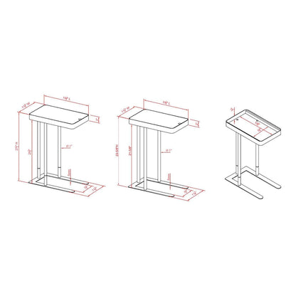 Schofield Industrial 20-inch Metal C-Shape Slide-open Top Side Table by Furniture of America