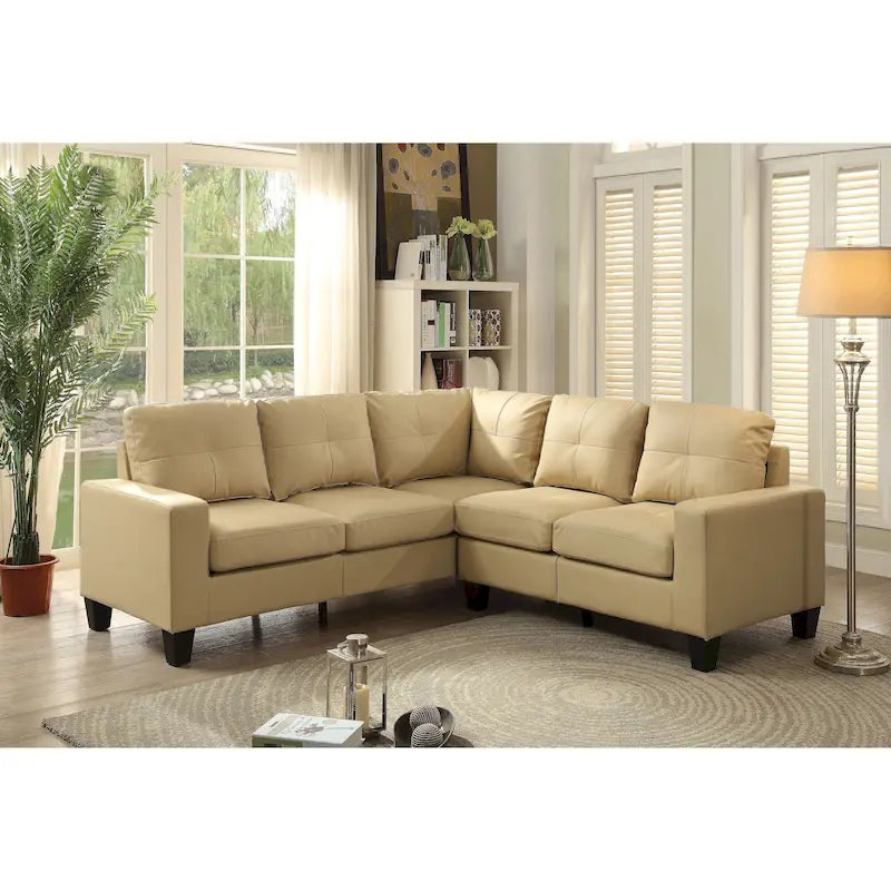 Newbury Faux Leather Sectional Sofa