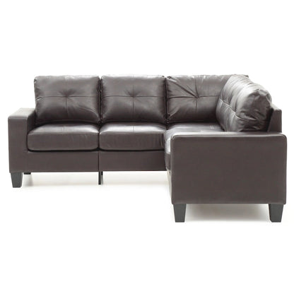 Newbury Faux Leather Sectional Sofa