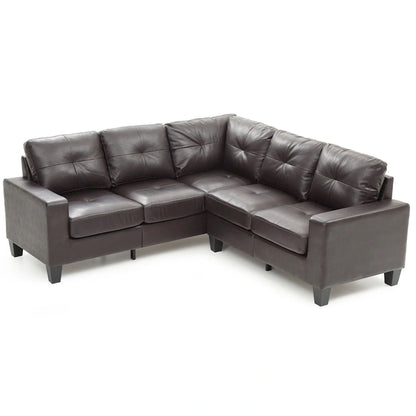 Newbury Faux Leather Sectional Sofa