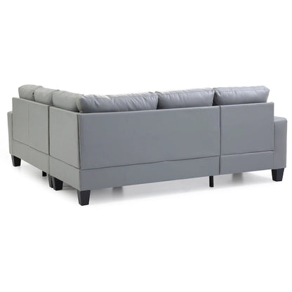 Newbury Faux Leather Sectional Sofa