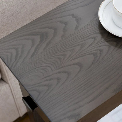 Teegan Solid Wood Narrow Side End Table with Shelf and Drawer