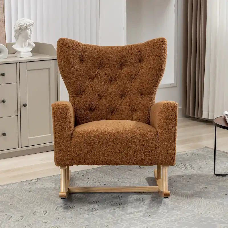 Tufted Rocking Chair Single Sofa Accent Rocker