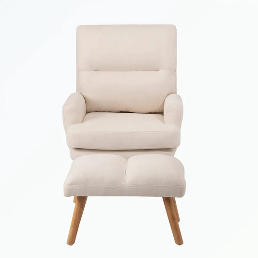 Accent Chair with Ottoman Set, with Adjustable Backrest