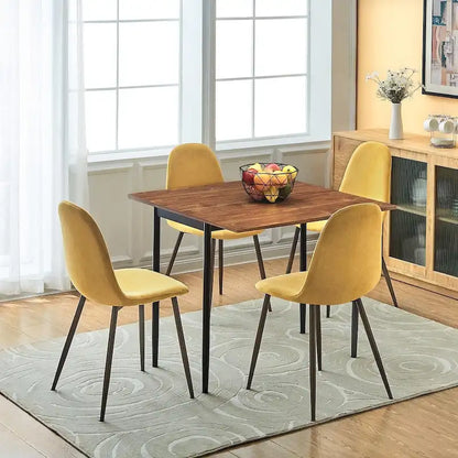 HomyLin Dining Chair Set of 4 Upholstered Fabric Low Back Armless