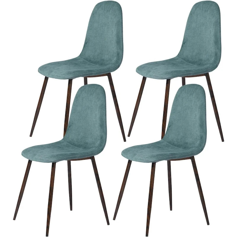 HomyLin Dining Chair Set of 4 Upholstered Fabric Low Back Armless