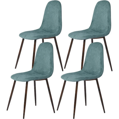 HomyLin Dining Chair Set of 4 Upholstered Fabric Low Back Armless