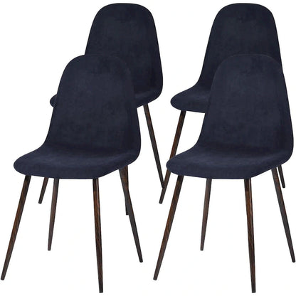 HomyLin Dining Chair Set of 4 Upholstered Fabric Low Back Armless