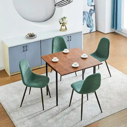 HomyLin Dining Chair Set of 4 Upholstered Fabric Low Back Armless