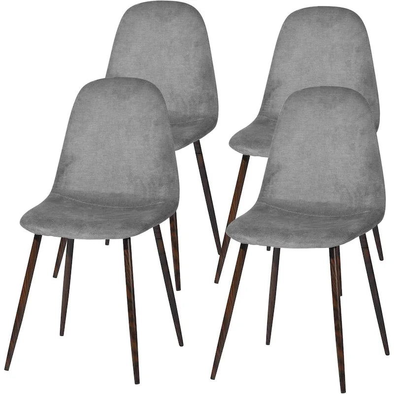 HomyLin Dining Chair Set of 4 Upholstered Fabric Low Back Armless
