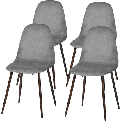 HomyLin Dining Chair Set of 4 Upholstered Fabric Low Back Armless