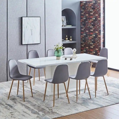 HomyLin Dining Chair Set of 4 Upholstered Fabric Low Back Armless