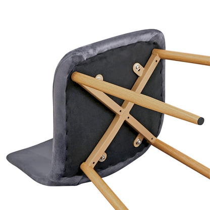 HomyLin Dining Chair Set of 4 Upholstered Fabric Low Back Armless