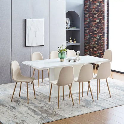 HomyLin Dining Chair Set of 4 Upholstered Fabric Low Back Armless