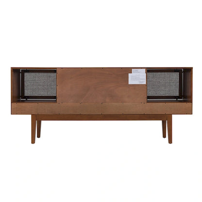 SEI Furniture Mid-century Modern TV Stand Media Console for TV's up to 68
