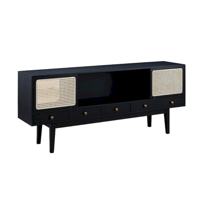 SEI Furniture Mid-century Modern TV Stand Media Console for TV's up to 68