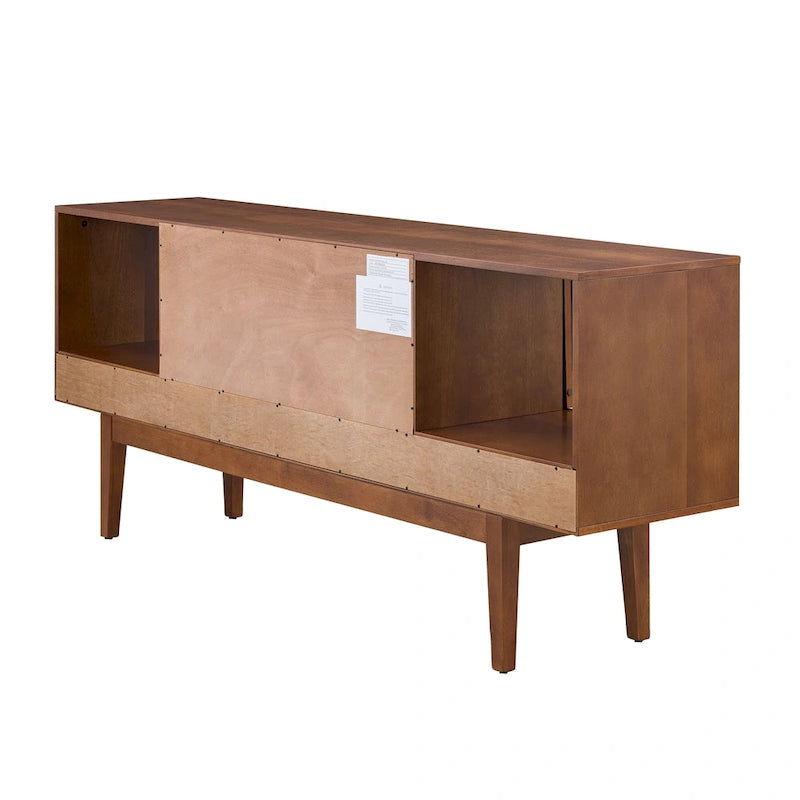SEI Furniture Mid-century Modern TV Stand Media Console for TV's up to 68