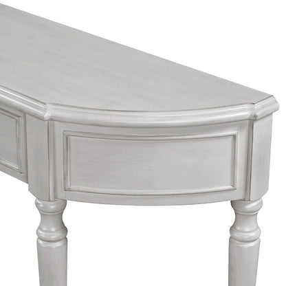 Nestfair Retro Wooden Console Table with Open Shelf Two Drawers