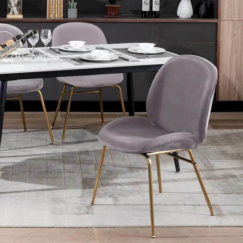 Porthos Home Cace Velvet Gold Leg Dining Chair