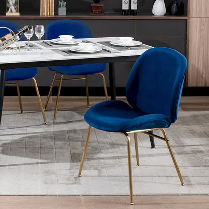 Porthos Home Cace Velvet Gold Leg Dining Chair