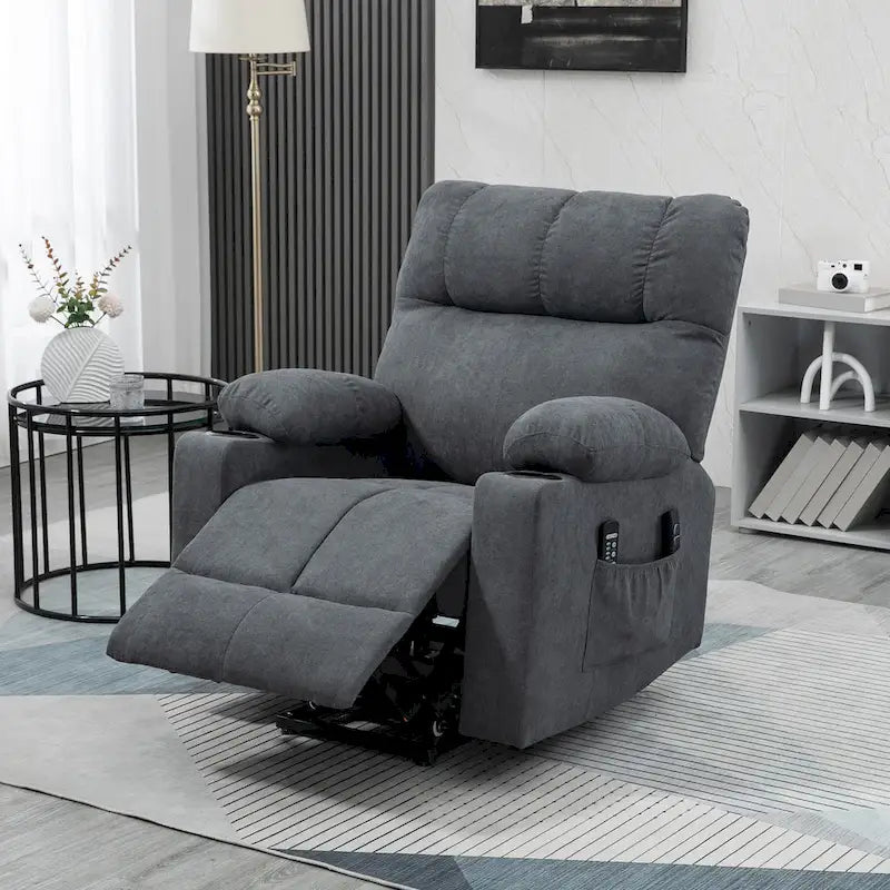 HOMCOM Electric Power Lift Chair Recliners for Elderly, Oversized Living Room Recliner Chair with Remote Control