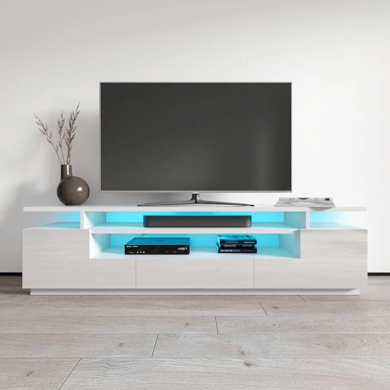 Strick & Bolton Sparkes 77-inch High Gloss TV Stand with LED Lights
