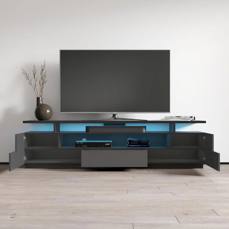 Strick & Bolton Sparkes 77-inch High Gloss TV Stand with LED Lights