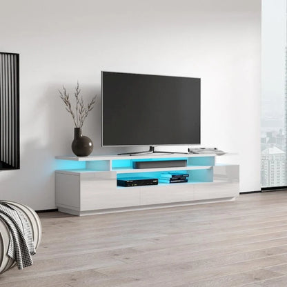 Strick & Bolton Sparkes 77-inch High Gloss TV Stand with LED Lights