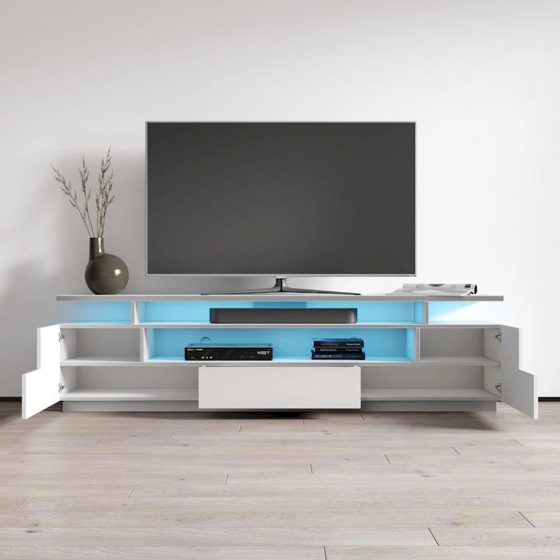 Strick & Bolton Sparkes 77-inch High Gloss TV Stand with LED Lights