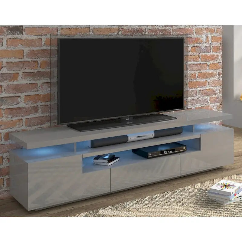 Strick & Bolton Sparkes 77-inch High Gloss TV Stand with LED Lights