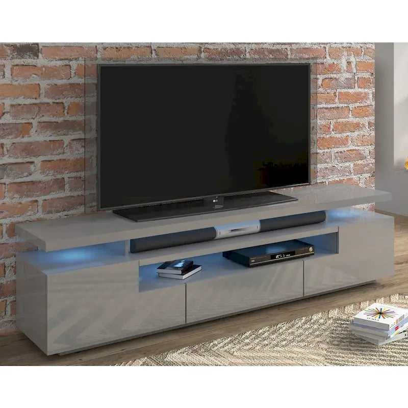 Strick & Bolton Sparkes 77-inch High Gloss TV Stand with LED Lights