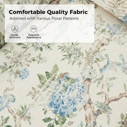 Alois Floral Slipcover Swivel Accent Chair with Removable Cushion Set of 2 by HULALA HOME