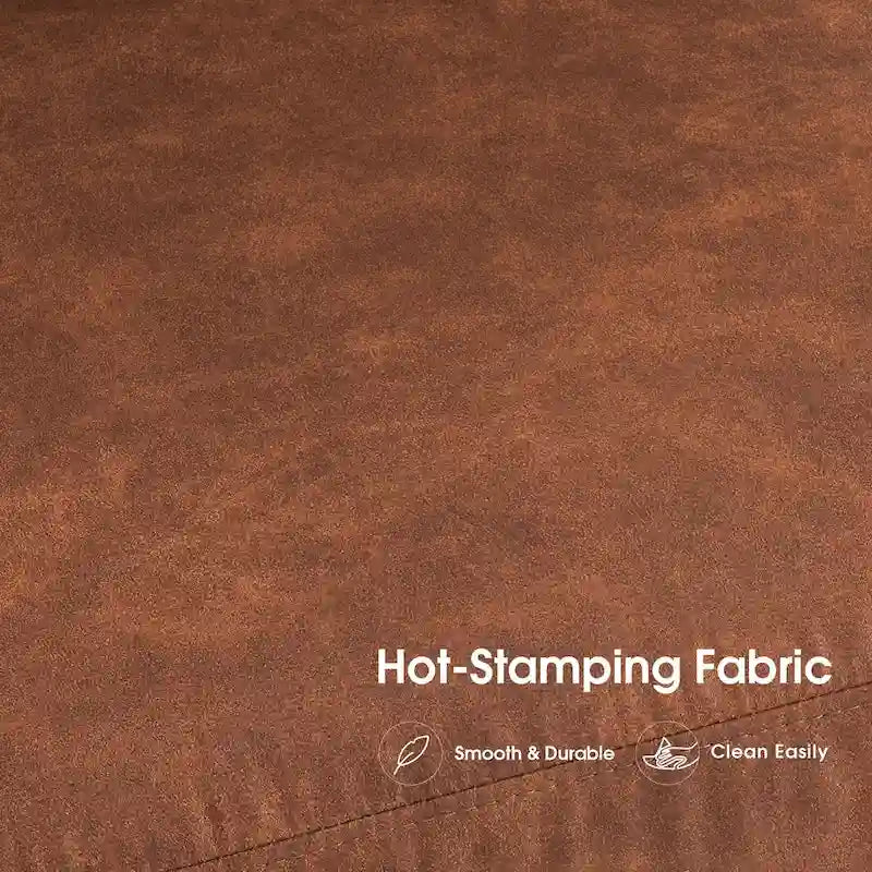 MCombo Set of 2 Modern Accent Chairs, Armchair with Upholstered Cushion, Leathaire Fabric Lounge Chairs for Living Room 4748